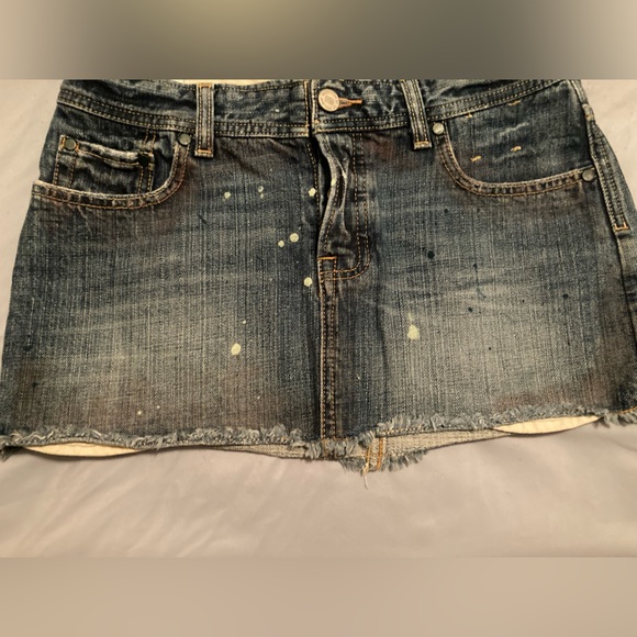 Ruehl No.925 Distressed mini Denim Skirt 2 - Picture 8 of 11